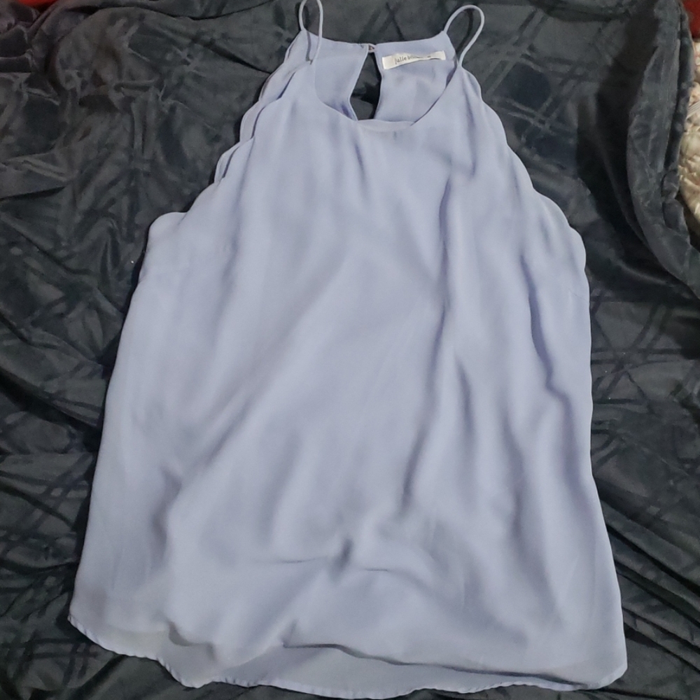 Light blue julie billiart camisole top scalloped